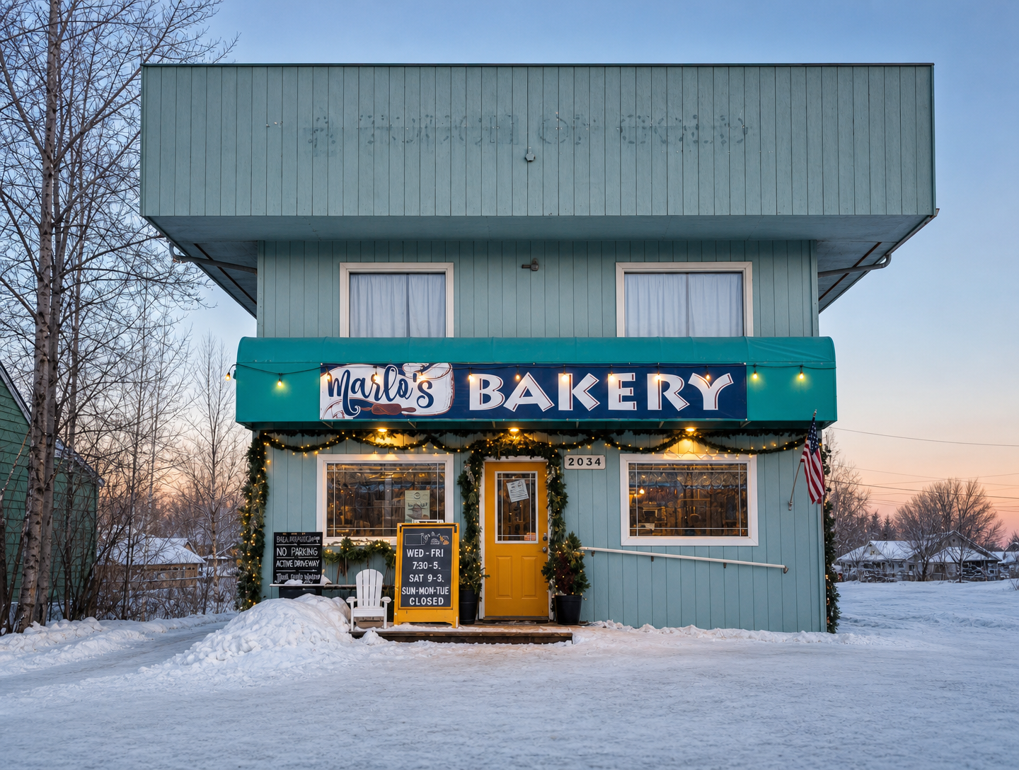 Marlos Bakery storefront in Fairbanks